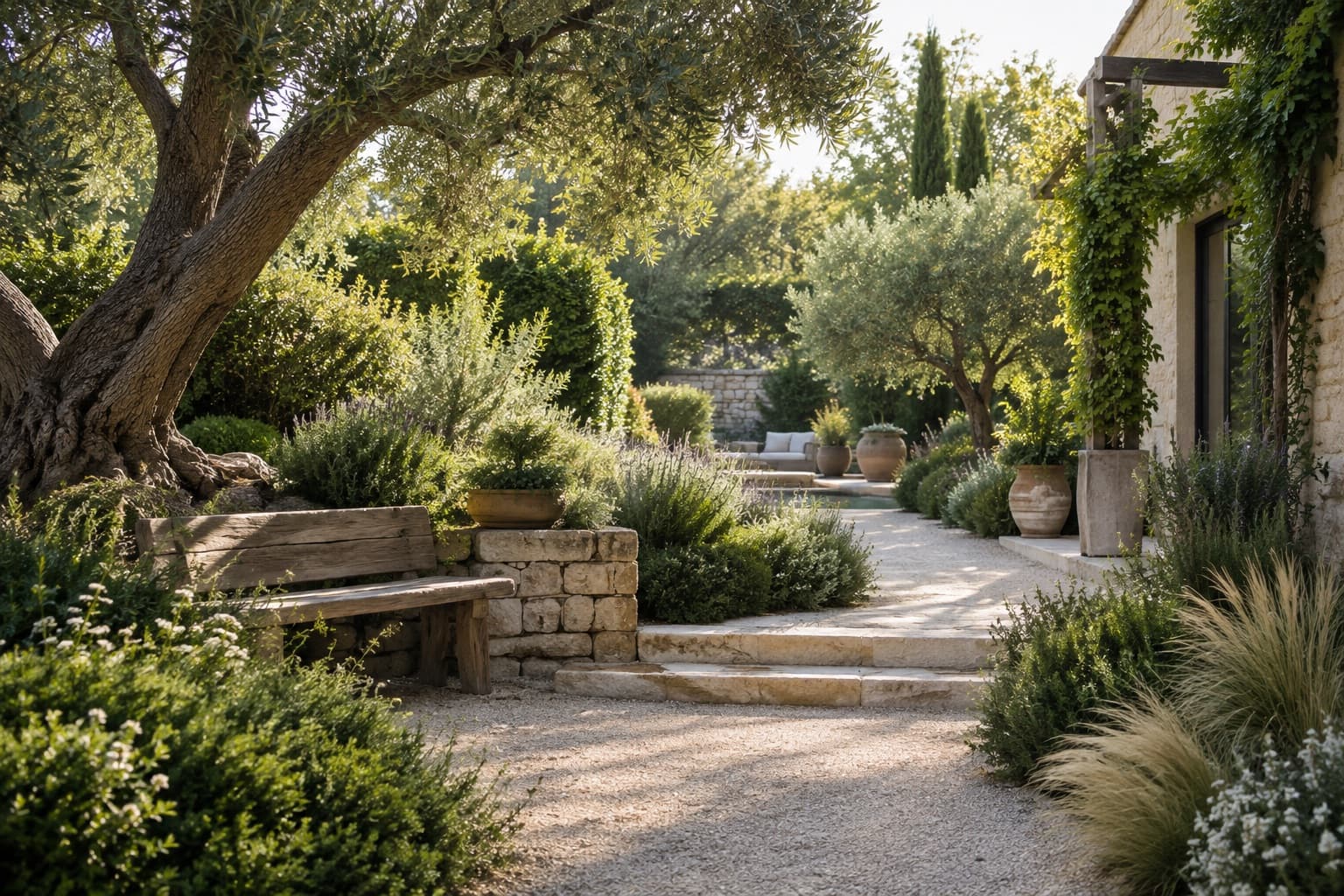 Jardín utilizado en un ejemplo de página web